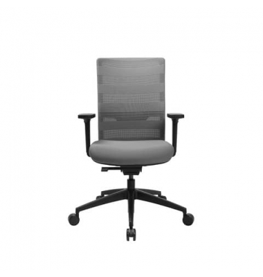 B&uuml;rodrehstuhl SITNESS AIRWORK, schwarz/grau / schwarz, mit Armlehnen, bis 110kg, ohne Kopfst&uuml;tze