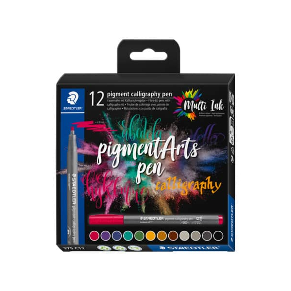 4007817098905 - 375 C12 Pigmentlineretui 12ST Calligraphy 4007817098905 Staedtler