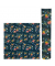 Geschenkpapierzuschnitte Verano dark 01 542, Blumen, 50cm x 70cm, dunkelblau/bunt