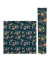 Geschenkpapierzuschnitte Verano dark 01 542, Blumen, 50cm x 70cm, dunkelblau/bunt