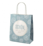 Geschenktasche 991392, allgemein, gedrehte Papierkordel, SHÖN DASS ES DIVH GIBT gibt, 18cm x 22cm