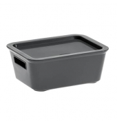Aufbewahrungsbox Bella 2345280061, 1,18 Liter, mit Deckel, au&szlig;en 18x14x7cm, Polypropylen (PP) anthrazit