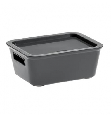 Aufbewahrungsbox Bella 2345280061, 1,18 Liter, mit Deckel, au&szlig;en 18x14x7cm, Polypropylen (PP) anthrazit