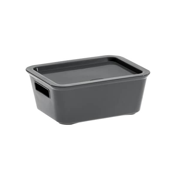 Cep Aufbewahrungsbox Bella 2345280061, 1,18 Liter, mit Deckel, außen 18x14x7cm, Polypropylen (PP) anthrazit 8009404266922 Cep