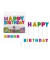 Geburtstagskerze  Birthday Fun 960832 Happy Birthday bunt 73x100mm (HxB) 