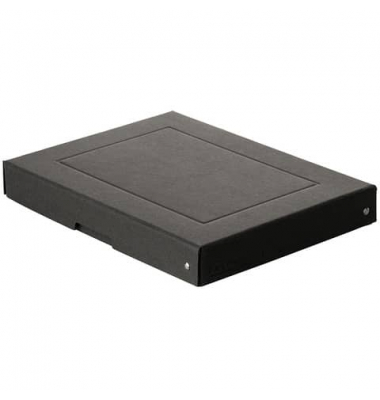 Aufbewahrungsbox PURE Box 22001696, 75 Liter, mit Deckel, au&szlig;en 24x4x32cm, Pappe schwarz