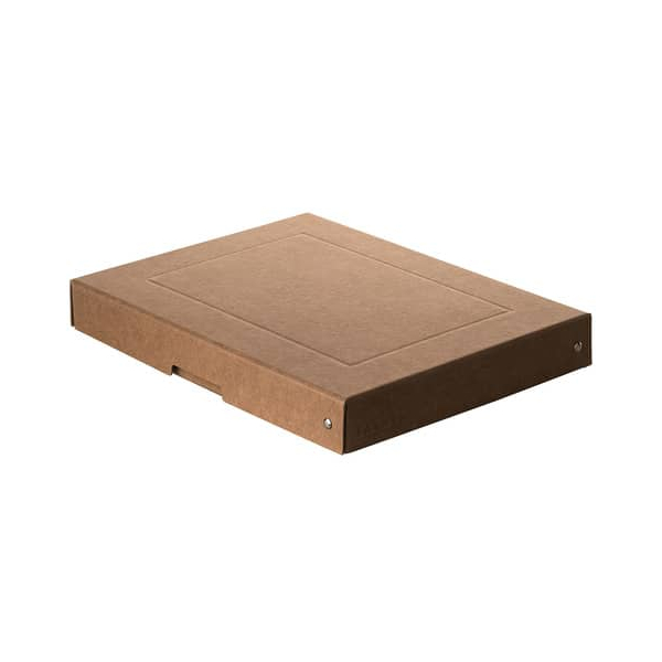 4014481245566 - Archivbox PureBox Nature A4 für bis zu 500 Blatt mit Beschriftungsfeld L 320 x B 240 x Füllhöhe 40 mm FSC®-Pappe braun