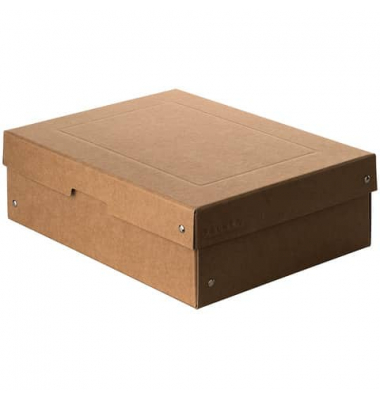 Aufbewahrungsbox PURE Box 22001800, mit Deckel, au&szlig;en 24x10x32cm, Pappe braun