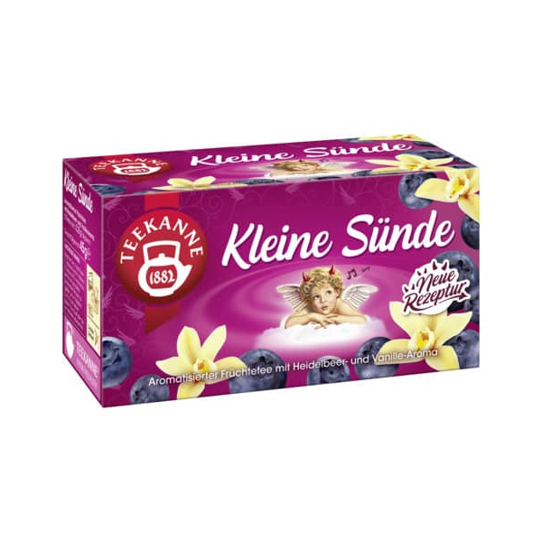 Teekanne Tee Kleine Sünde 7845, Heidelbeer- und Vanille, Beutel 4009300019381 Teekanne 20 Beutel