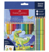 Buntstifte-Set Colour Grip Dino, 201546, farbig sortiert, dreikant, ergonomisch, Packung