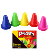 25 Idena Spielzeug-Pylone mehrfarbig 8,0 cm