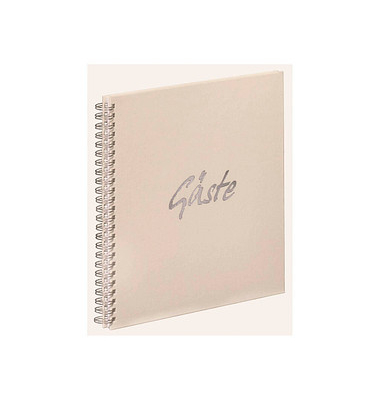 PAGNA Gästebuch mit Spirale quadratisch blanko, creme Hardcover 40 Seiten PAGNA Gästebuch mit Spirale quadratisch blanko, creme Hardcover 40 Seiten