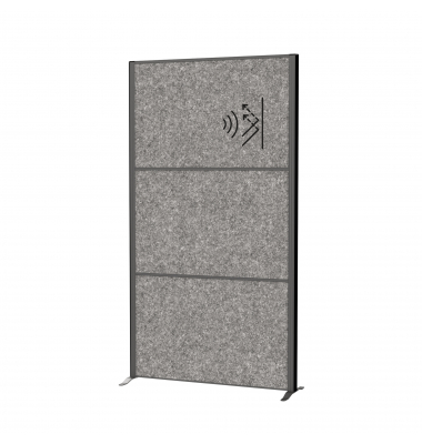 MAUL Stellwandsystem MAULconnecto 9601089 3xAkustik d.gr Stand