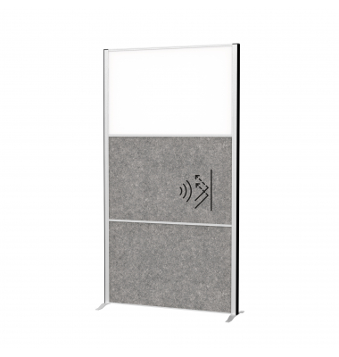 MAUL Stellwandsystem MAULconnecto 9603095 2xAk d.gr 1xWB Stand