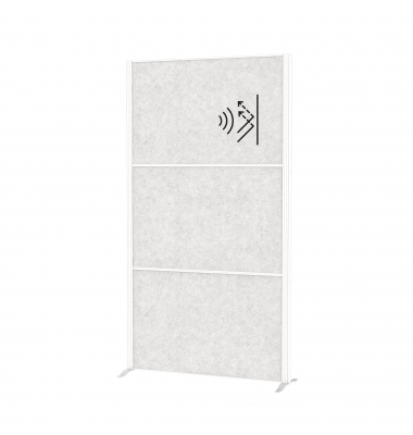 MAUL Stellwandsystem MAULconnecto 9611002 3xAkustik h.gr Stand