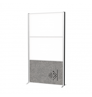 MAUL Stellwandsystem MAULconnecto 9622095 2xWB 1xAkustik d.gr Stand
