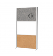 MAUL Stellwandsystem MAULconnecto 9651095 1xAk d.gr 1xWB 1xKork Stand