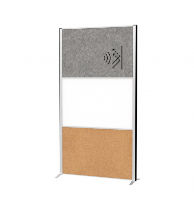 MAUL Stellwandsystem MAULconnecto 9651095 1xAk d.gr 1xWB 1xKork Stand
