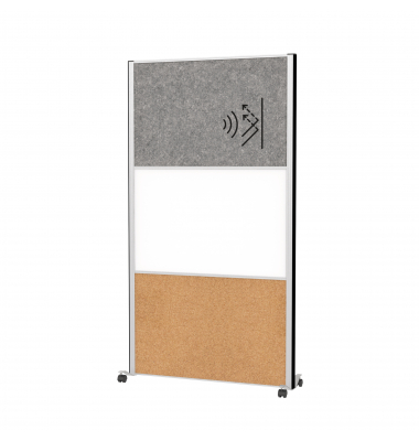 MAUL Stellwandsystem MAULconnecto 9651195 1xAk d.gr 1xWB 1xKork Mobil