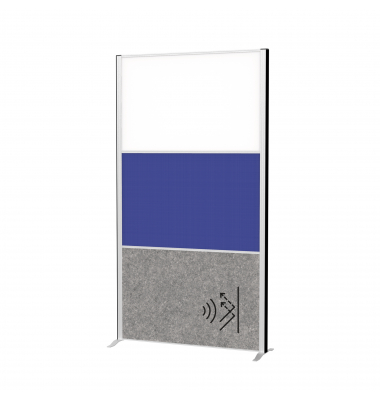 MAUL Stellwandsystem MAULconnecto 9651695 1xWB 1xbl 1xAk. d.gr Stand