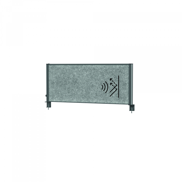 4002390090254 - MAUL Akustik-Tischtrennwand MAULconnecto Uplight 9761289 dunkelgrau 1200 x 515 cm 1 St