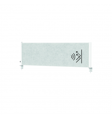 MAUL Tisch-Trennwand MAULconnecto Uplight 160x50cm Akustik h.grws