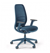 Bürodrehstuhl se:air, nachtblau / nachtblau, mit Armlehnen, bis 130kg