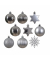 DECORIS Weihnachtskugeln Mix 023922 bruchfest silber 40St