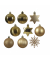 DECORIS Weihnachtskugeln Mix 023921 bruchfest gold 40St