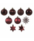 DECORIS Weihnachtskugeln Mix 023924 bruchfest rot 40St