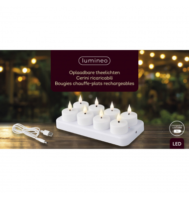 LED-Teelicht 486715 weiß 4,5x5,2cm (ØxH) 30 h Brenndauer