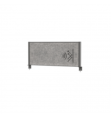 MAUL Tisch-Trennwand MAULconnecto 120x50cm Akustik d.gran