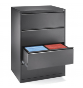 H&auml;ngeregistraturschrank 820131491 BASE LINE, anthrazit, 4 Schubladen, 2-bahnig