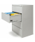 H&auml;ngeregistraturschrank 820131481 BASE LINE, lichtgrau, 4 Schubladen, 2-bahnig