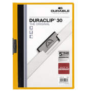 Klemmhefter DURACLIP 30 220009, A4 orange, für ca. 30 Blatt, Polyvinylchlorid (PVC)