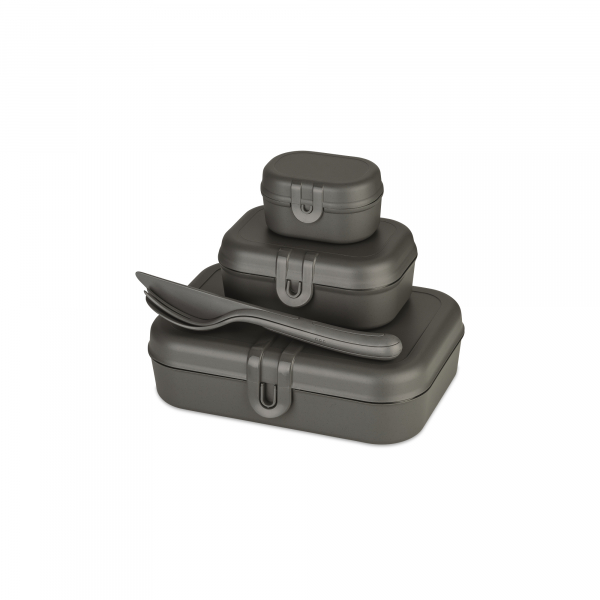 Koziol Brotdose PASCAL READY, 7168701, nature ash grey, ohne, 1 Set, 2,5 L 4002942559604 Koziol