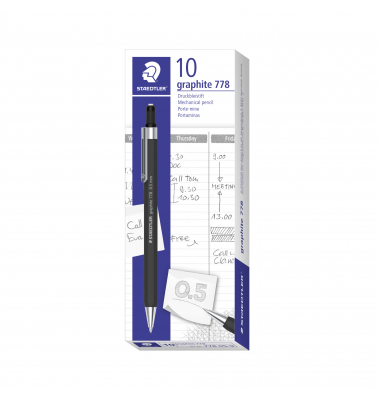 Druckbleistift graphite 778, 778 05-9, schwarz, 0,5mm, HB