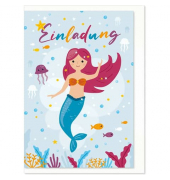 Einladungskarten 50-026 115mm x 165mm (BxH) Meerjungfrau bunt Einladungskarten 50-026 115mm x 165mm (BxH) Meerjungfrau bunt