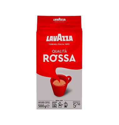 LAVAZZA Qualita Rossa Kaffee, gemahlen Arabica- und Robustabohnen 500,0 g