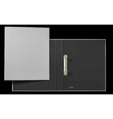 Ringbuch Elegance ohne 1144781, A4 2 Ringe 25mm Ring-Ø Karton grau