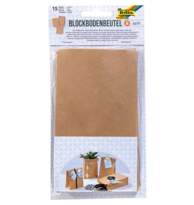 Bodenbeutel 41110 NATUR, allgemein, Faltenbeutel, 10cm x 17,5cm
