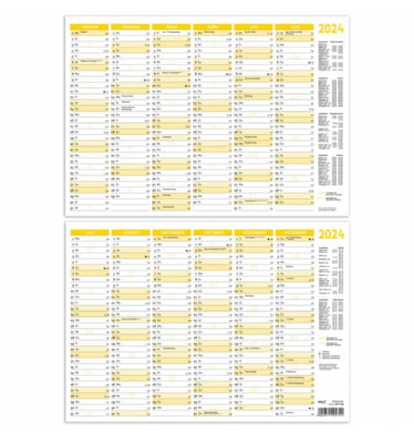 Tischkalender A5 quer gelb