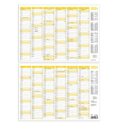 Tischkalender A4 quer gelb