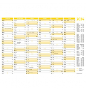 Plakatkalender 2913/24, je 6 Monate / Vorder- und Rückseite, 35,3x25cm (B4 quer), 2026