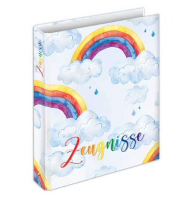 Zeugnisringbuch Zeugnisringb&uuml;cher 46775, bunt "Rainbow", A4, ohne