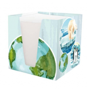 Zettelbox 46799, World, 90x90mm, inkl. 900 Notizzettel, mehrfarbig, Karton