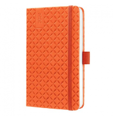 Buchkalender Flair 2024 A6 orange