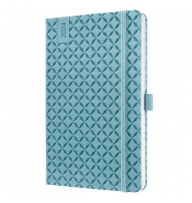 Buchkalender Flair 2024 A5 sky blue