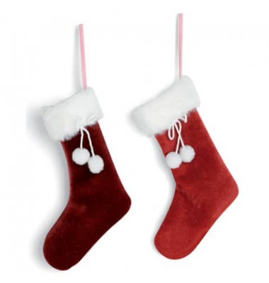 Weihn. Füllfigur Socke rot Weihnachtsfüllstrumpf