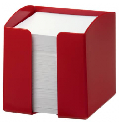 Zettelbox 1701682080, 93x93mm, inkl. 800 Notizzettel, rot, Polystyrol